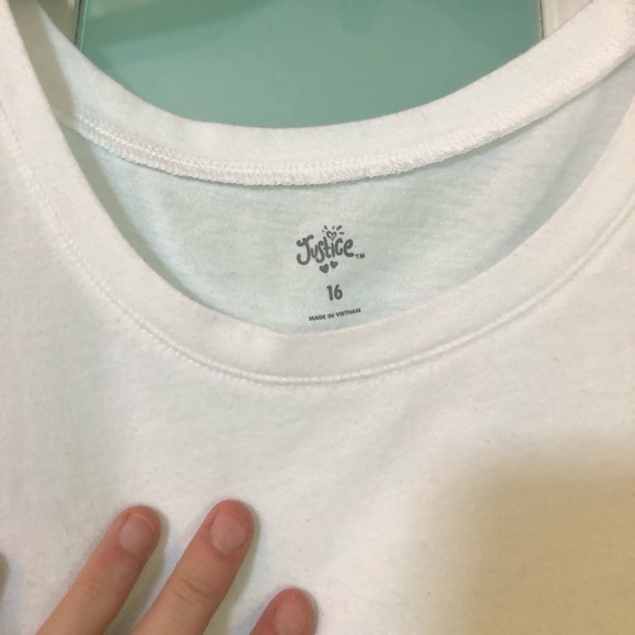 White basic Justice tee - Picture 2 of 2